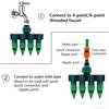 2-Way Water Splitters 1" to 3/4" to 1/2" Thread European Standard Thread Garden Irrigation Watering Connector Fittings Valve