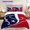 Houston Texans Pattern Bedding Quilt Set Quilt Cover Pillowcase Home Decoration Birthday Gift (1 * duvet cover + 2 * pillowcase, without core)