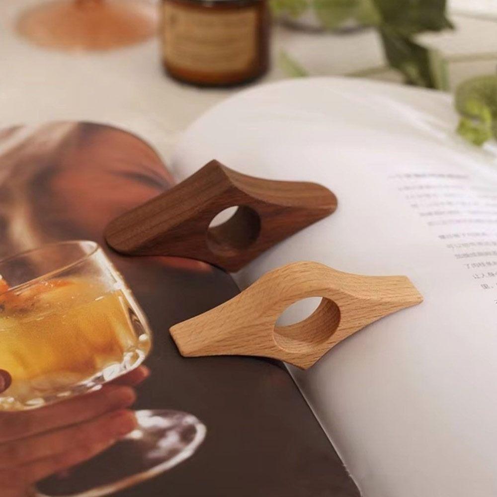 Wooden Bookmarks Page Turning Fixed Book Page Holder Gift Thumb Book Support  DIY Reading Aid
