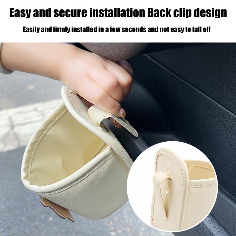 Pu Leather Car Door Cup Holder Auto Drink Rack Storage Bin Auto Back Seat Cup Holder Organizer For Car Interior Accessories