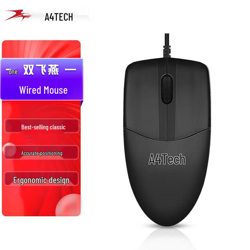 A4TECH OP-520NU Wired Symmetric Office Mouse