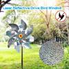Reflective Bird Repeller Pinwheel - Scarecrow Spinner for Garden, Lawn & Yard, Deters Birds with Sparkly Decoration (1pc)