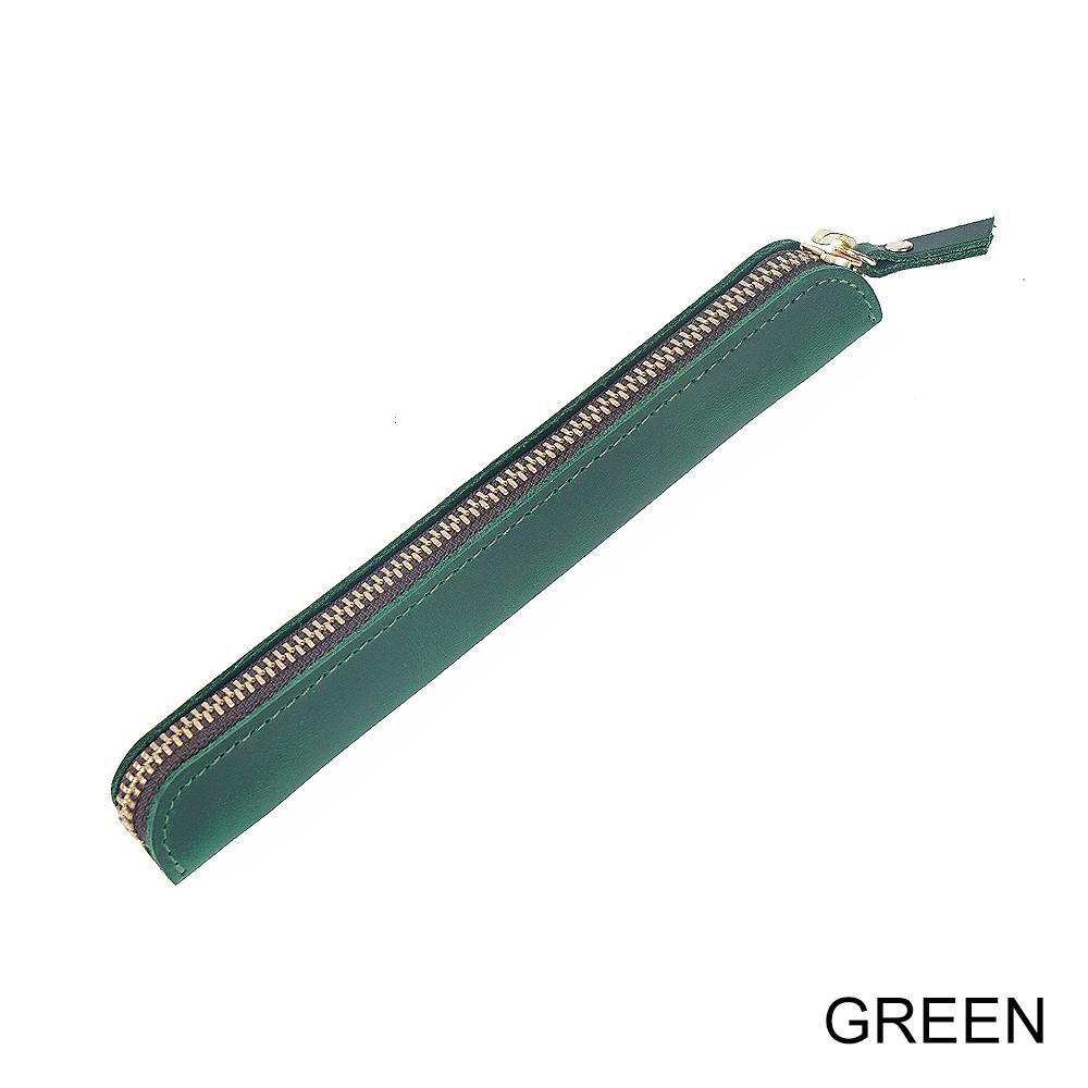 Mini Leather Pencil Bag Portable Zipper Pen Protective Case Schools Offices Use Novelty Business China