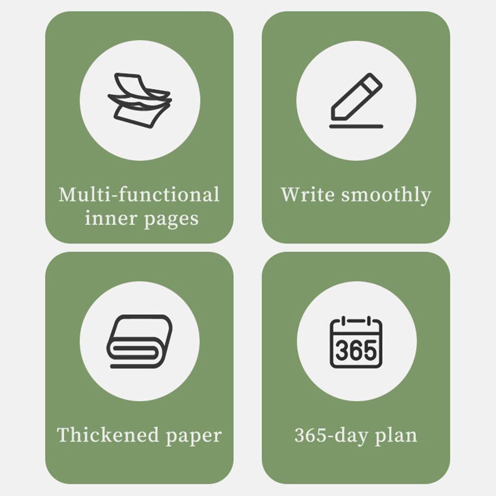 12 Months A5 Agenda Planning Notebook Wear-resistant To-do List Notebook Student