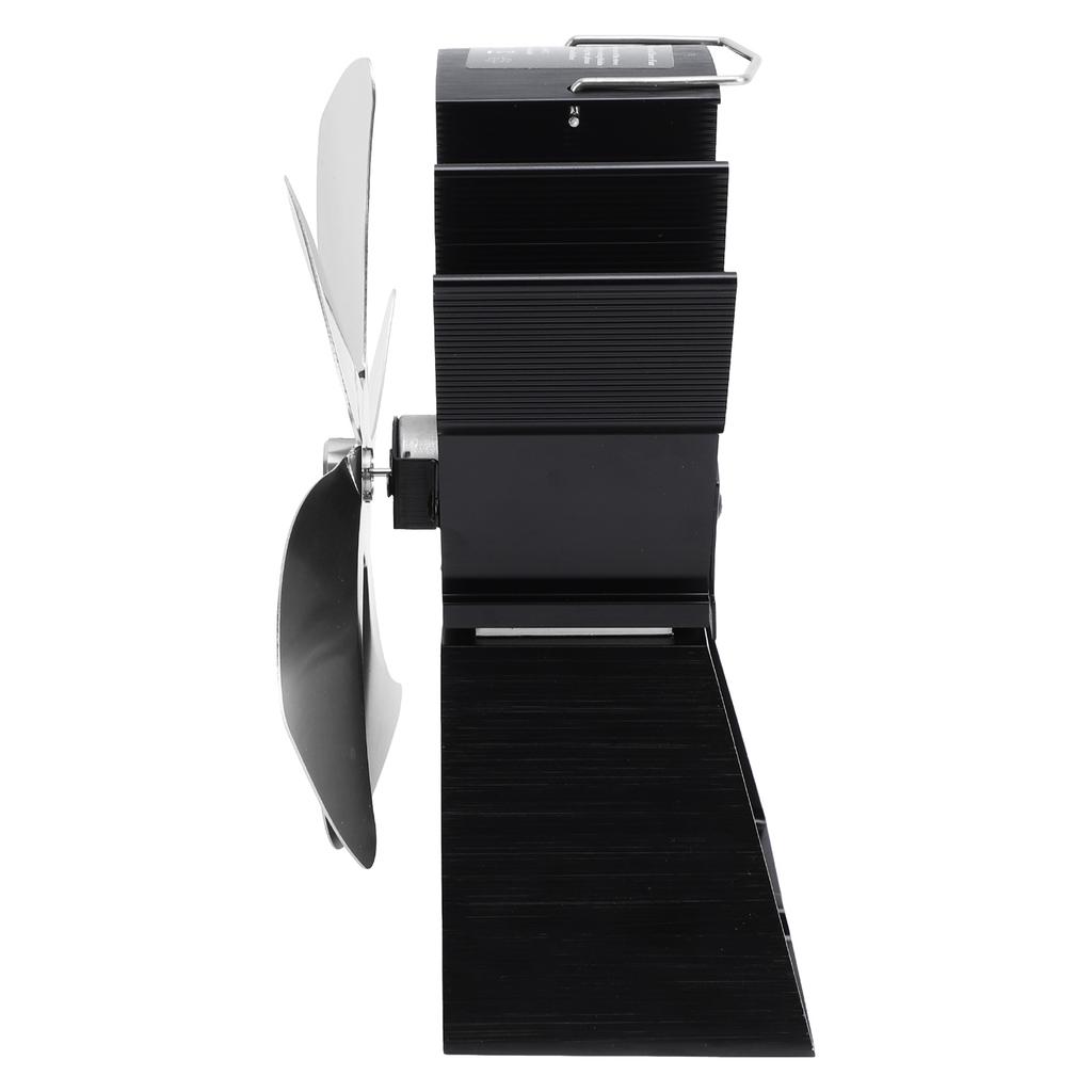 Вентилятор для дровяной печи с 5 лопастями, вертикальный вентилятор для камина с трапециевидным основанием, работающий на тепле, с циркуляцией тепла