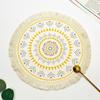 Romantic Bohemian Placemats Round Coaster Cotton Pad Heat Insulation Mat  Wedding Table Decor