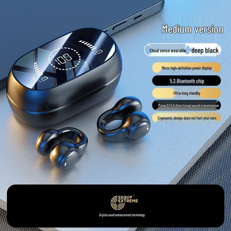 2025 Bone Conduction Open-Ear Bluetooth Headphones: Ear-Clip, Long Battery, Noise-Canceling, High-Quality Sound for Sports