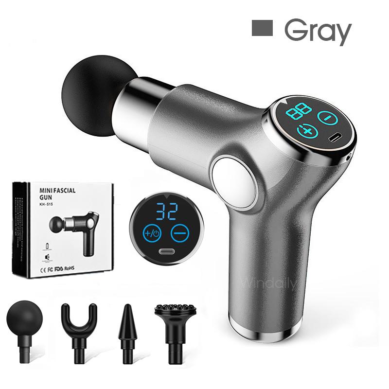 New LCD Touch Screen Massage Gun Mini 32 Speed Deep Tissue Percussion Muscle Massage Fascia Gun Pain Relief and Neck Vibrator Fitness