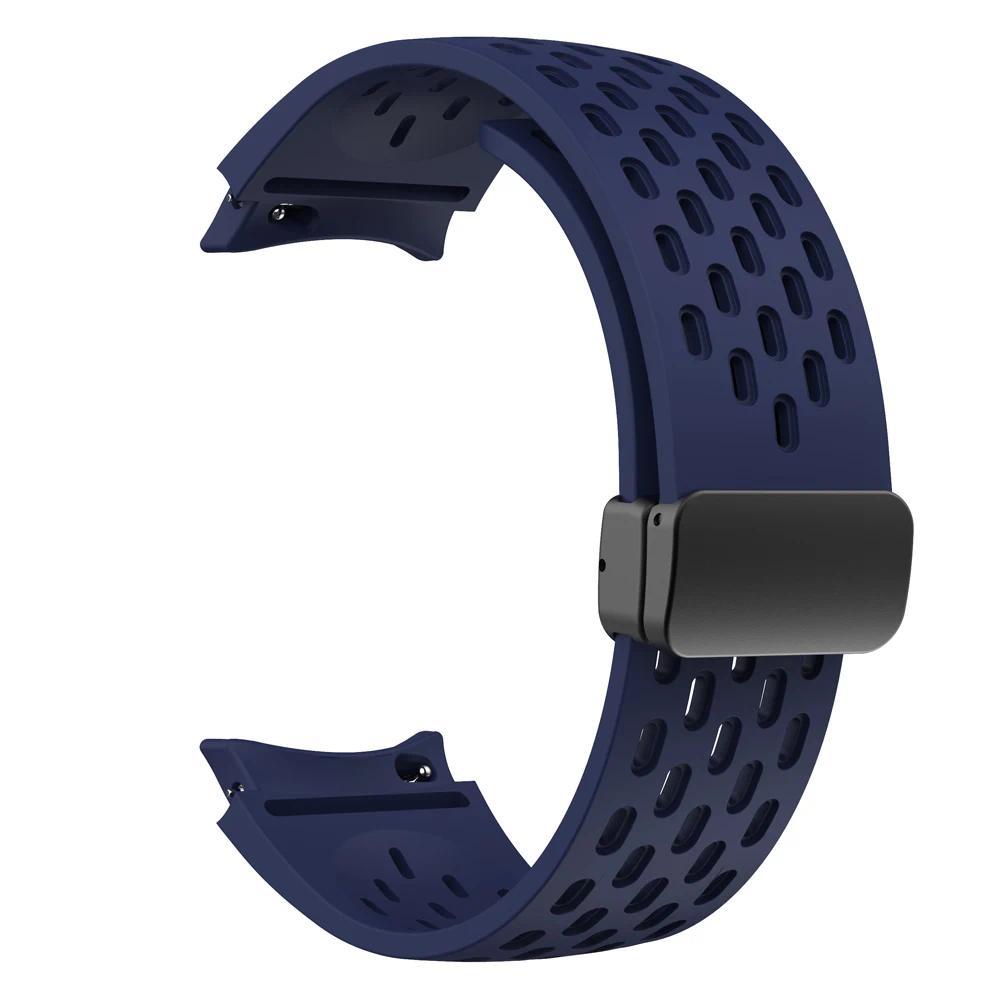 Ремешок с магнитной застежкой для Samsung Galaxy Watch 6/5/4/classic/Pro 45 мм 44 мм 40 мм 43 мм 47 мм, силиконовый браслет без зазоров.