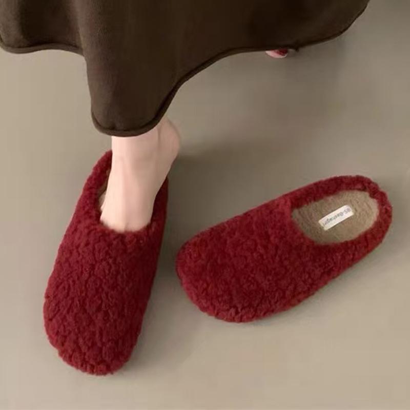 Модные меховые женские хлопковые тапочки, балетки, модные мюли с ремешком на пятке, теплая зимняя женская обувь 2025, новые уютные повседневные Zapatos De Mujer Botas