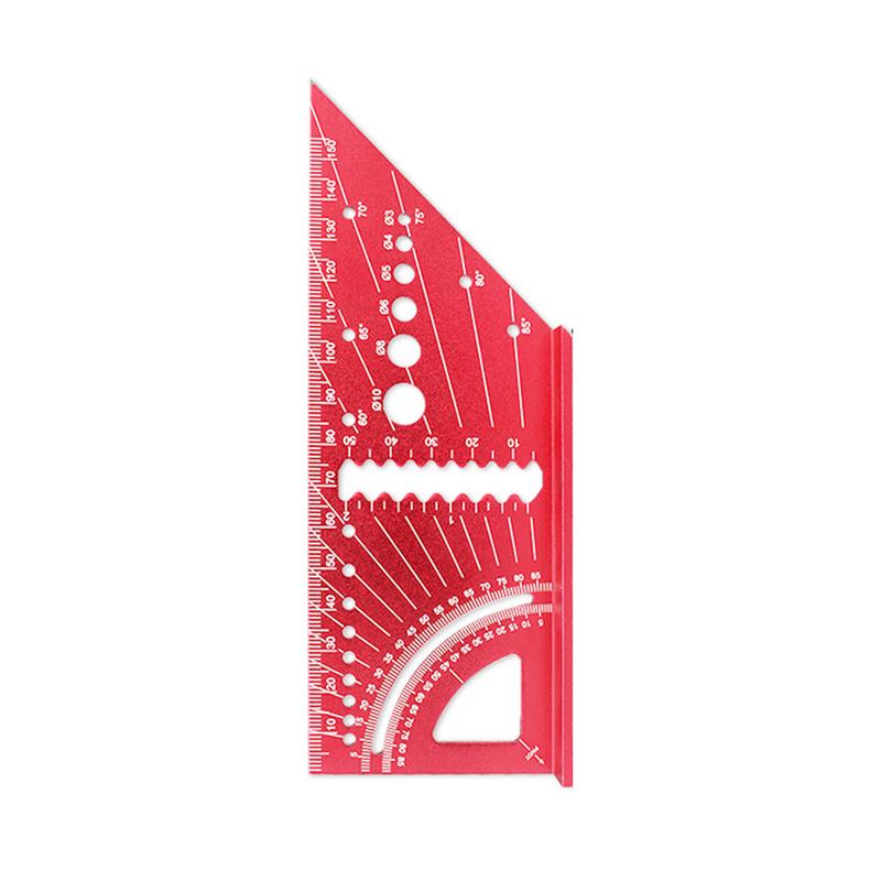 T-Type Ruler Layout Woodworking Wooden Square Aluminum Alloy Scriber Marking Layout Angle Calibration Guide Marker