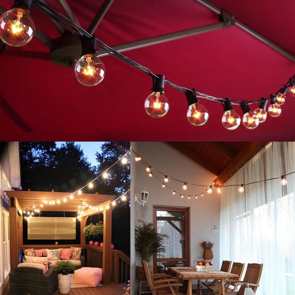 Светодиодная гирлянда 24 G40 E12 лампочки ПК повреждения вечеринки сада торгового уличного типа счета могут быть легкими, водонепроницаемыми, 11,5 м, лампочки, основание, цвет, материал,