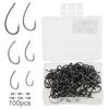 100pcs High Carbon Steel Circle Curve Shank Barbless Fishing Hooks 4-14# for Carp Fly Fishing Freshwater Tackle