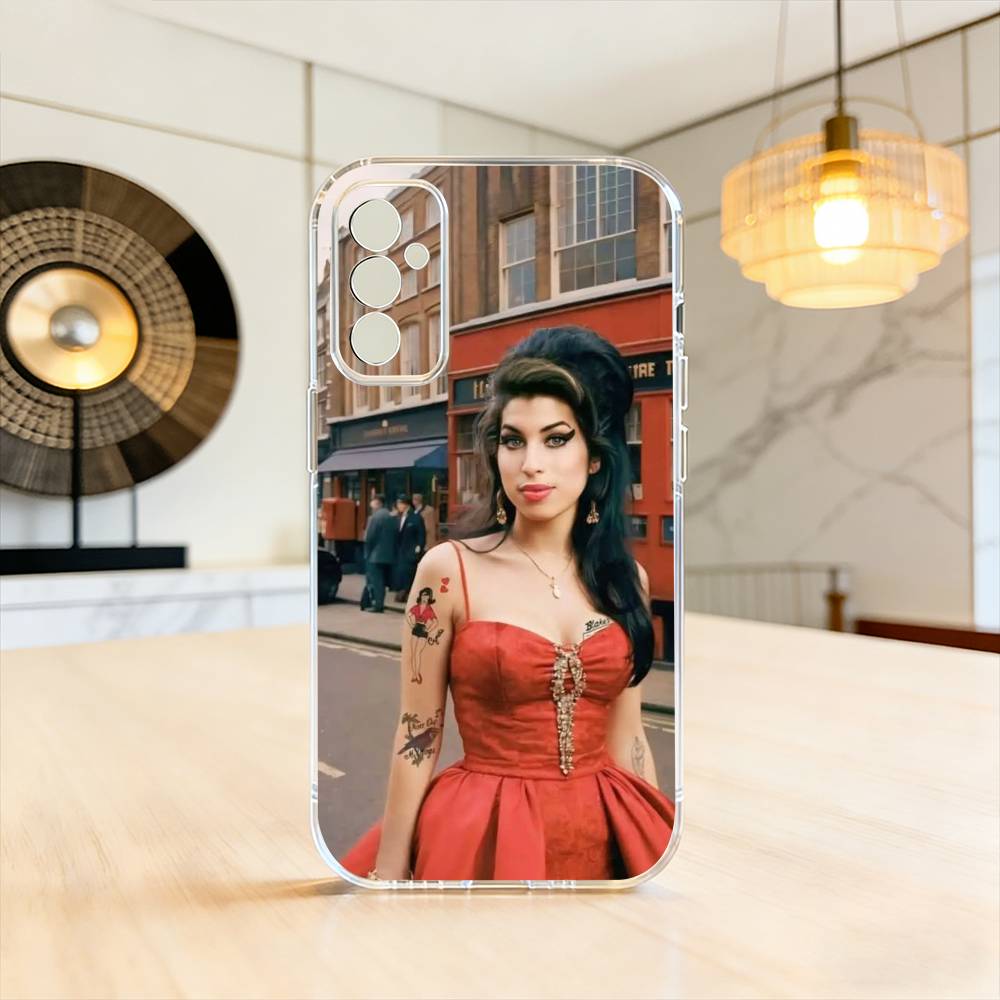 Чехол для телефона A-Amy W-Winehouse для SamsungA10,12,20,21S,30,31,40,50,51,52,70,71 Прозрачный чехол