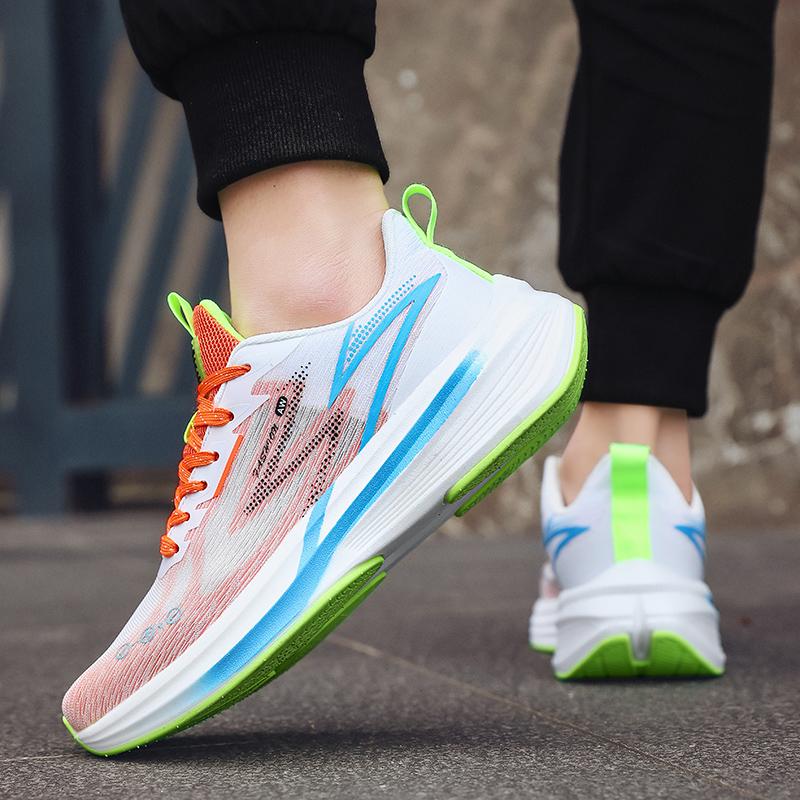 Новая высокая эластичная спортивная обувь мужская сетчатая дышащая для молодых и старших школьников ультралегкая амортизирующая обувь для бега