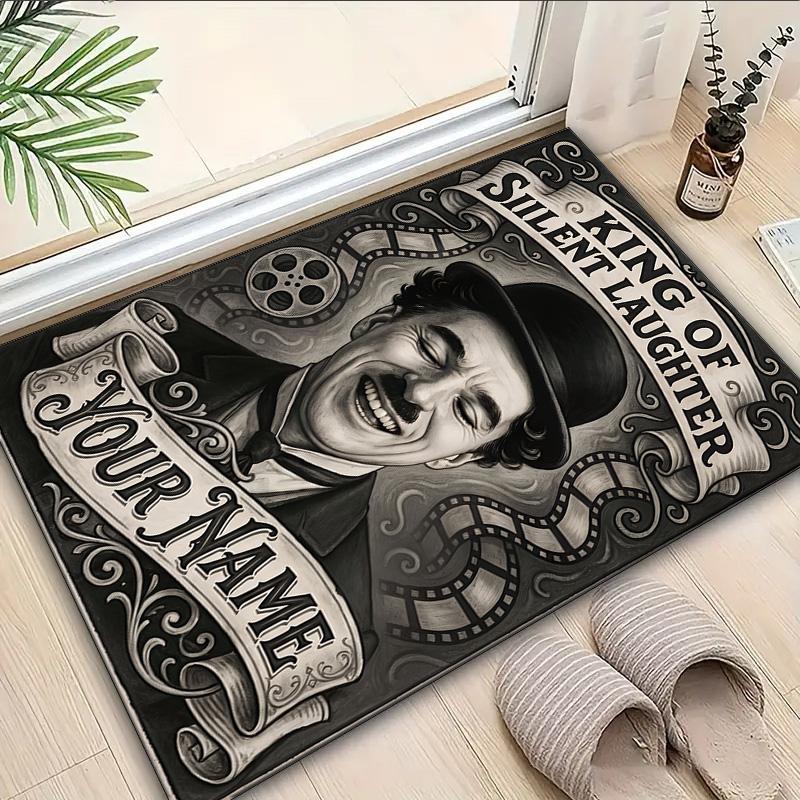 Custom Name Rug Silent Laughter Charlie Area Rug Suitable for Indoor And Outdoor,Carpets for Homes, Offices,Living Rooms,Home Decor,Christmas Gift