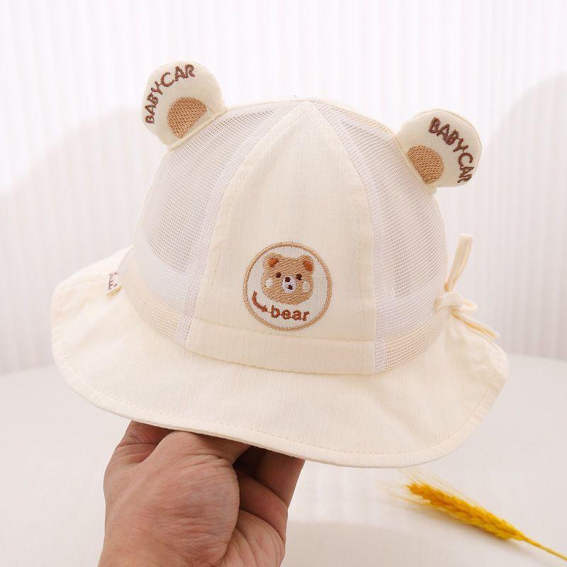 Cute Baby Summer Mesh Bucket Hat Breathable Sun Protection Visor Thin Trendy Cap For Boys And Girls
