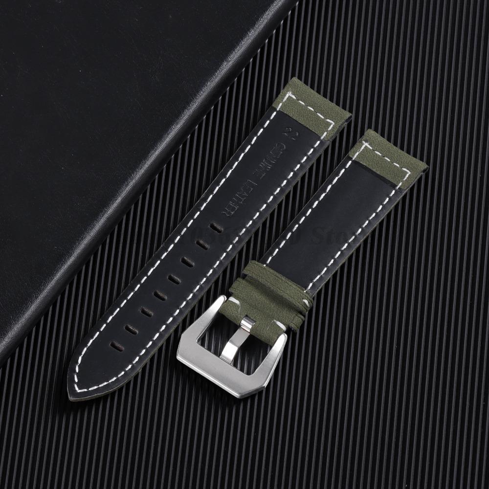 Ремешок для часов 18 мм, 20 мм, 22 мм, 24 мм, винтажный ремешок из натуральной кожи из натуральной кожи для часов Huawei Watch Gt2/3, ретро-ремешок для мужчин и женщин, сменные браслеты