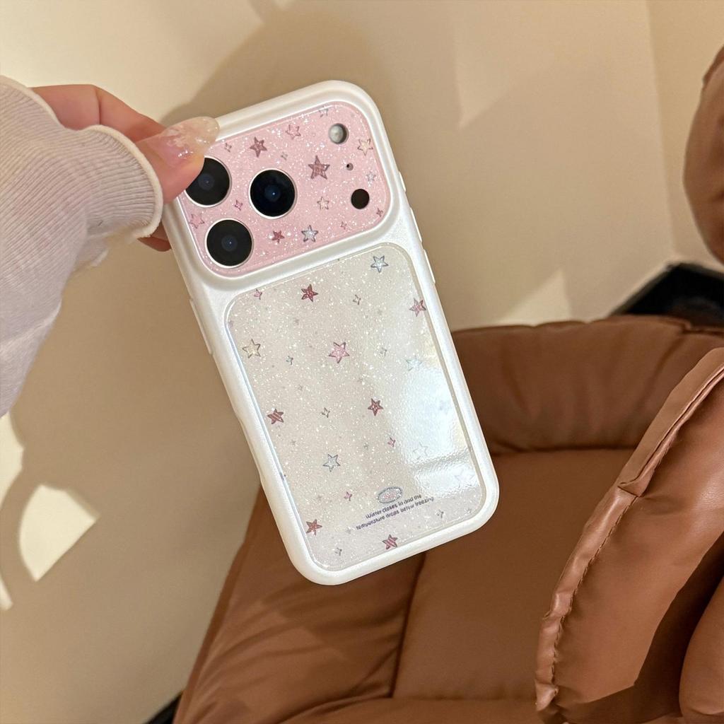 Блестящий цветной чехол-звезда для iPhone 16, iPhone 17 и iPhone 17 Pro Max