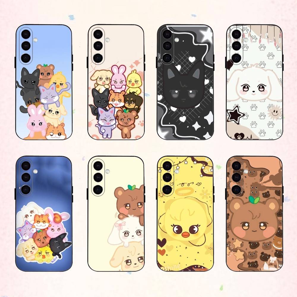C-Cute A-ANITEEZ Чехол для телефона Samsung Galaxy A73, A72, A71, A70, A53, A52, A51, Другие Мягкий Черный Корпус