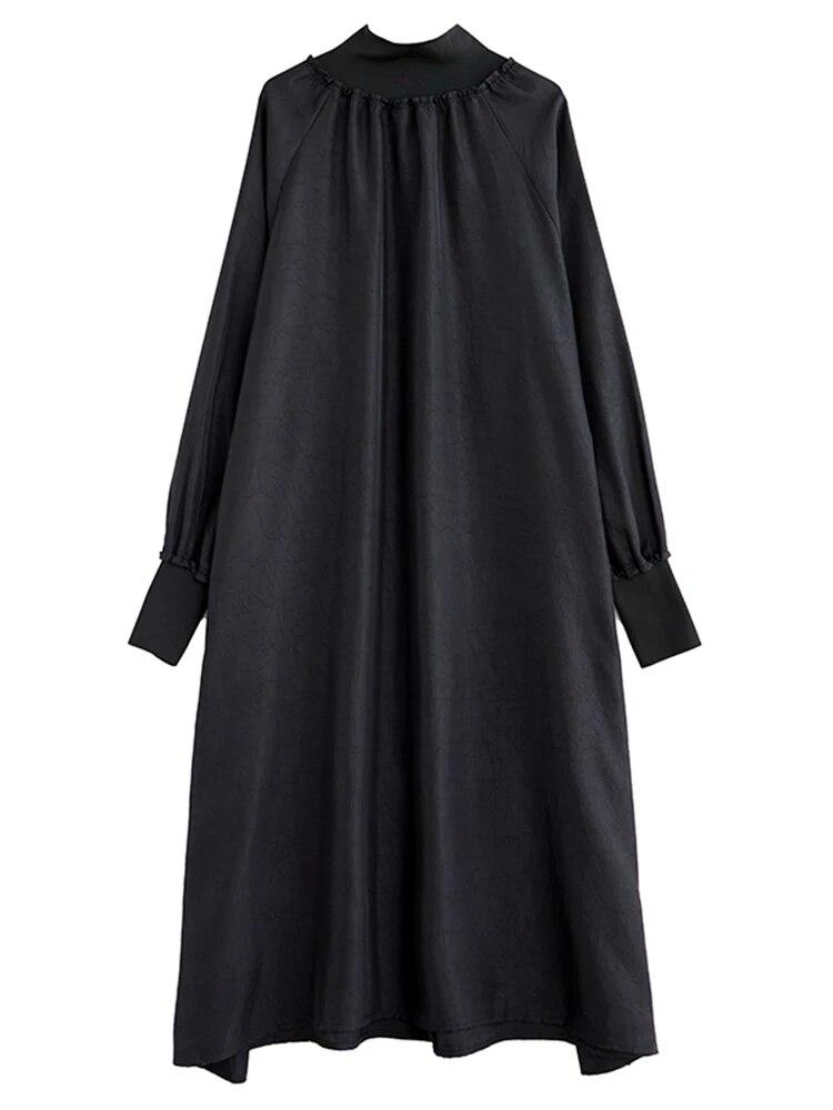 Xitao Свободное женское платье с водолазкой, нерегулярное женское повседневное платье DMJ2337