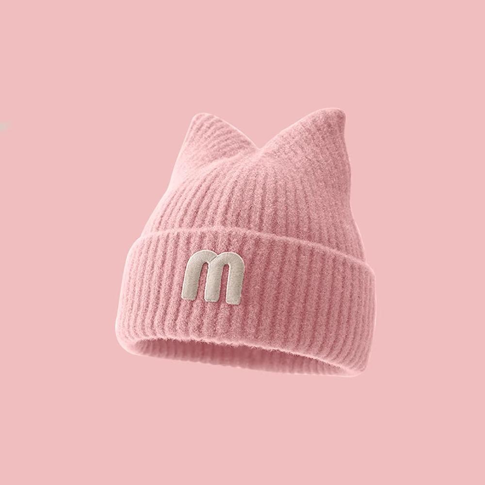 Keep Warm Baby Cap Solid Color Winter Hats New Knit Hat  Kids Outdoor