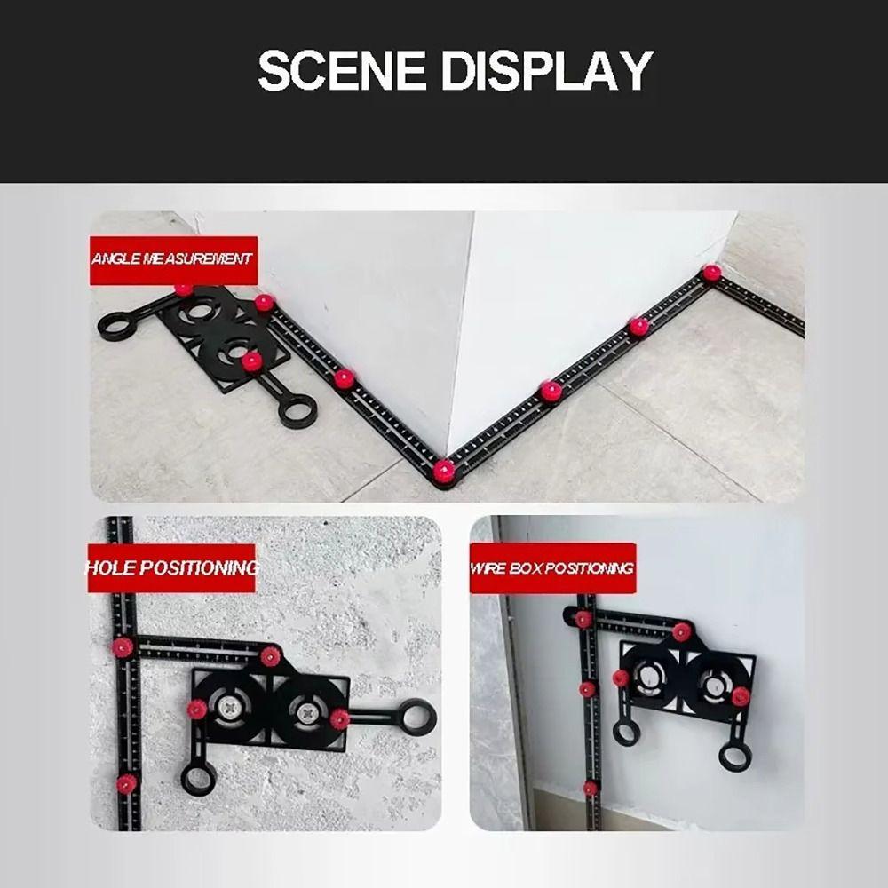 1Pcs 6/9/12 Folds Measuring Ruler Aluminium Alloy Locator Drill Guide Template Tool