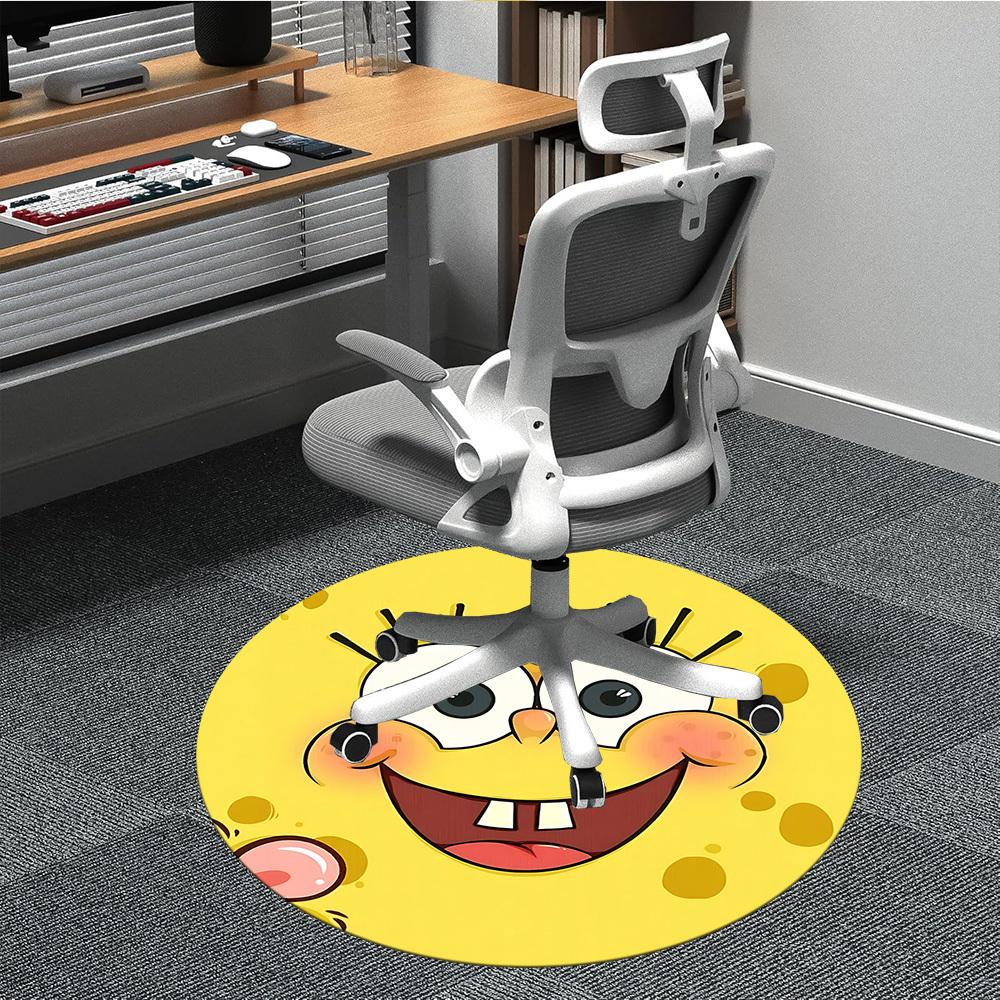 1pc SpongeBob SquarePants Office Round Area Rug, Under Office Chairs Bedroom Living Room Home Decor, Room Decoa1016076