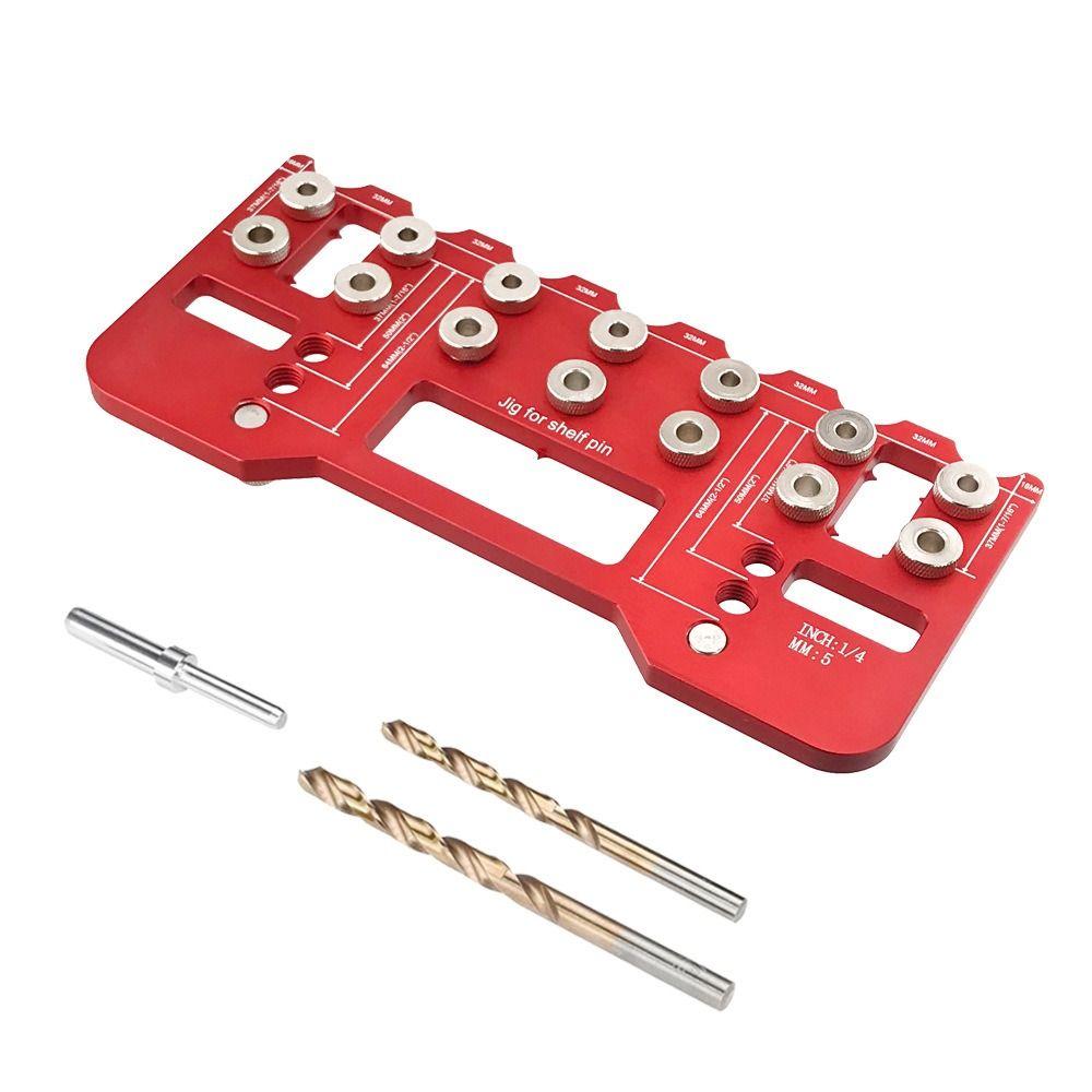 Aluminum Zinc Zinc Alloy Straight Hole Drilling Template Precision Shelf Pin Drilling Guide Jig  Furniture