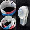 100 Pack Hospital Wristbands Snap Buckle Disposable Secure Lock Clip for Vinyl Wristband Events Wrist Band Concert Waterpark Party Bracelet Festival