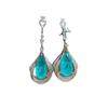 Paraiba Earrings, Emerald Red Corundum Earrings Fashion Earrings