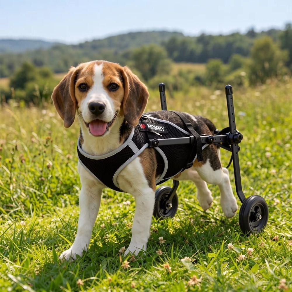 Adjustable Pet Dog Wheelchair Portable Dog Recovery Cart Paralyzed Dog Support