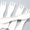 100Pcs Individual Packing Disposable Spoon Fork Eco-Friendly Dessert Cake Scoop  Household