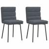 VidaXL Dining Chairs Set of 2 Dark Grey Velvet, Chair, Living Room Chair, Accent Chair, Kitchen Chair, Seat of 4101283