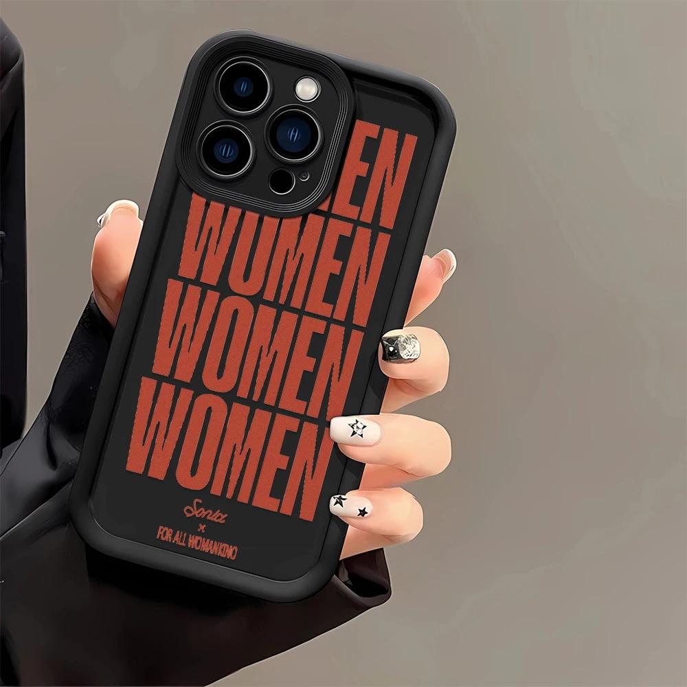 Women in English Silicone Cover For lPhone 17 16 1112 13 14 15 Pro Max Case For lPhone 12 13 14 15Plus Fundas Case Cover Bumber