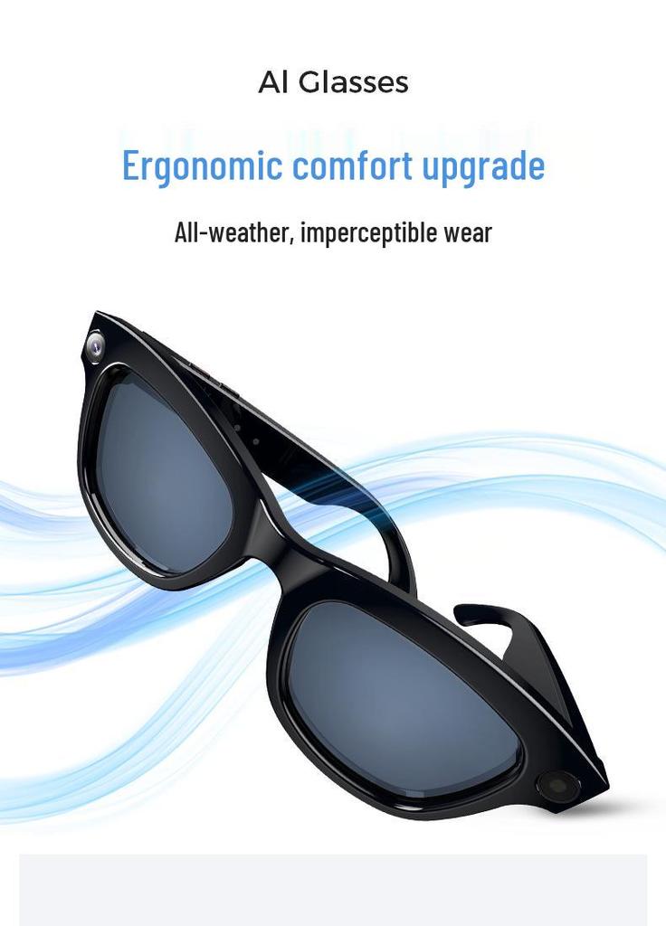 AI Smart Photo Glasses M01Pro: Voice Assistant, Image Recognition, Translation, Bluetooth, 800W Pix.