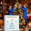2025 Christmas Chemistry Advent 2D Acrylic Seasonal Decor 24 Days Advent Countdown Calendar Ornaments for Home Decorators Front