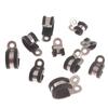 2Pcs 304 Stainless Steel Rubber Lined P Clips Cable Mounting Hose Pipe Clamp