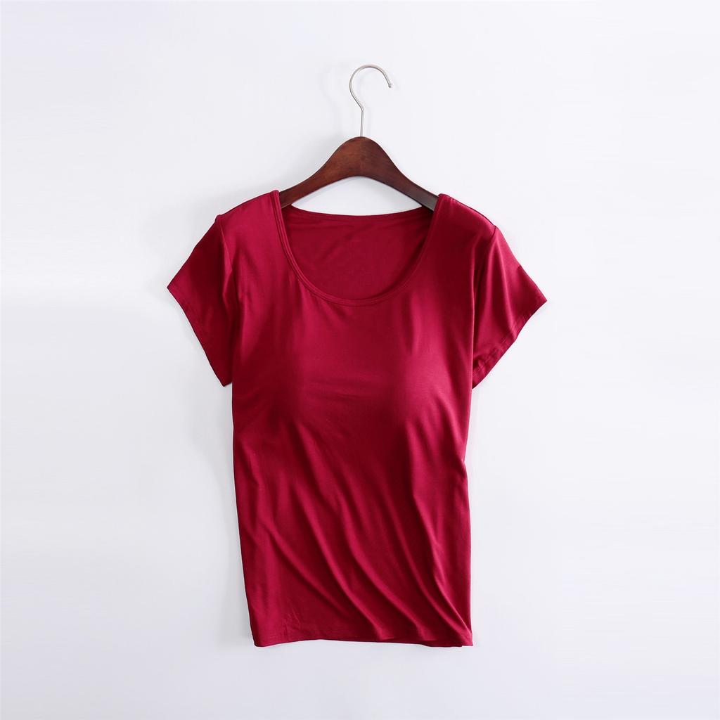 Женская однотонная рубашка на грудь с чашечкой и йогой, женская майка, нижнее белье