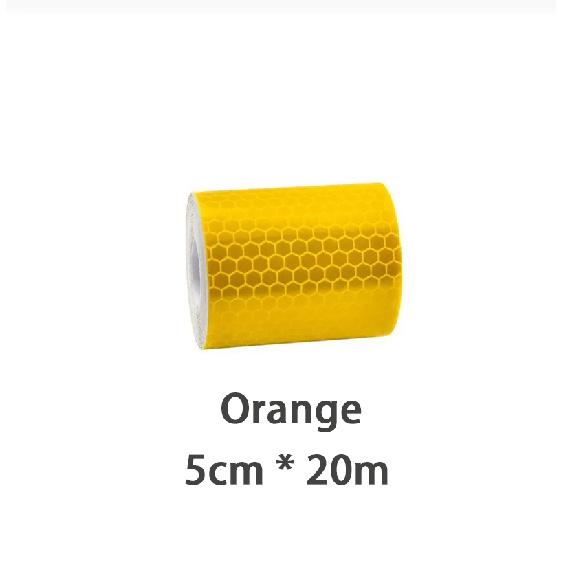 5cm 1/5/8/10/20m Reflective Tapes Reflectors Warning Tape Night Safety Sticker White Red Orange Green For Bicycle CarPinstriping Tape 3