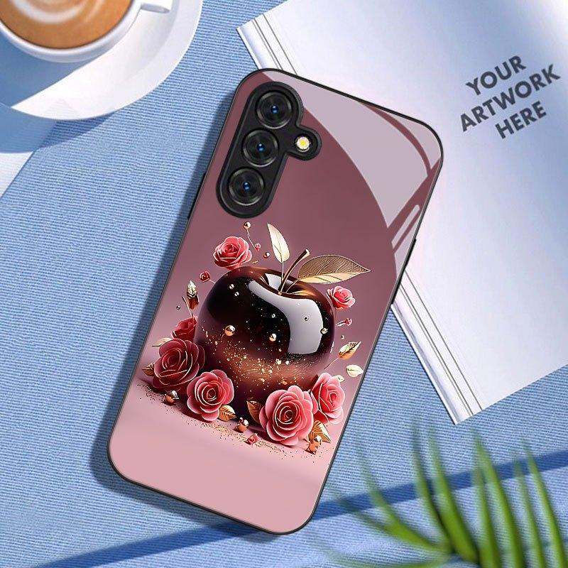 Чехол для мобильного телефона Samsung S26ULTRA A90 Розовый Apple S24 Закаленное стекло A16 Цветочный чехол A07