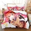 Крутая Иконка Габриэль и Сатания Графика Gabriel Dropout Аниме Декор Спальни Постельное Белье Пододеяльник + 2 Наволочки Декор Комнаты для Фанатов Аниме