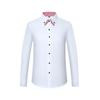 White Pink Blue Long Sleeve Shirts for Men's Fashion Regular Fit Korean Patchwork Sleeve Shirts Suits Business Professional Tops Workwear