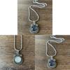 Bohemian Gothic Crystal Pendant Necklace With Cross Chain For Fashion Casual Women Men