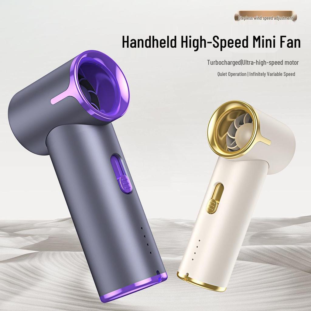 2025 Energy-Saving Handheld Mini Leafless Turbine High-Speed Portable Fan