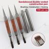 Сандаловое дерево Двусторонний клей-карандаш для ногтей Кисть для УФ-геля Кисть для нейл-арта для рисования Гель для наращивания Кисть для линии ногтей Инструмент для маникюра