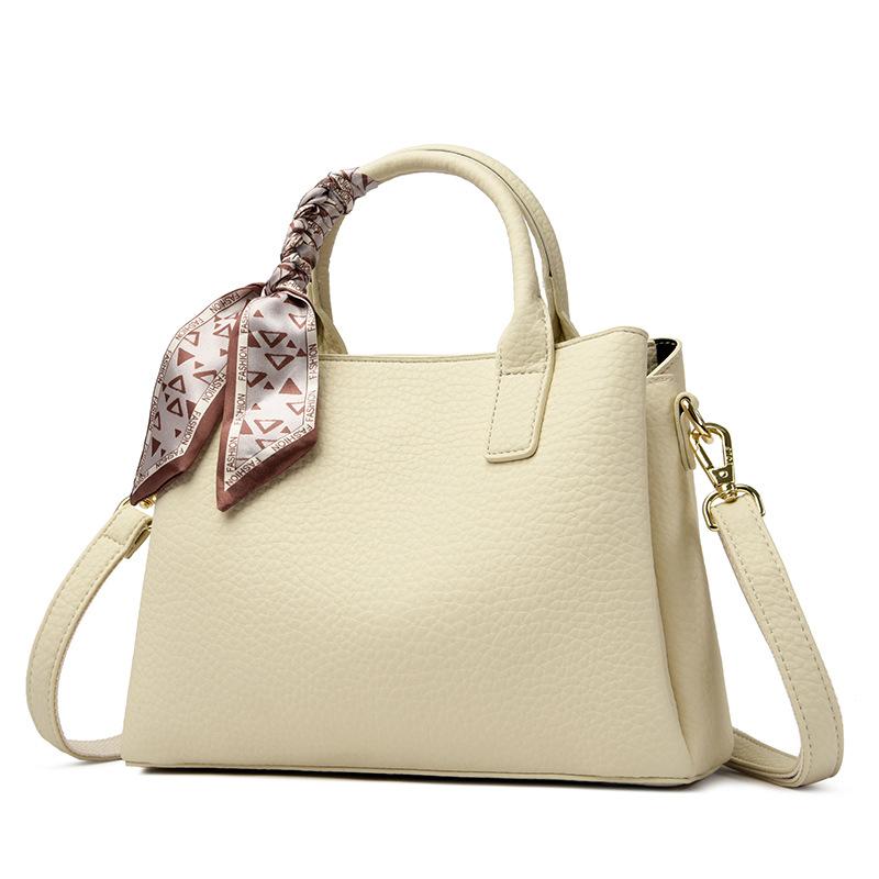 Новая модная женская сумка через плечо большой вместимости с портативным узором личи, модная простая сумка-мессенджер