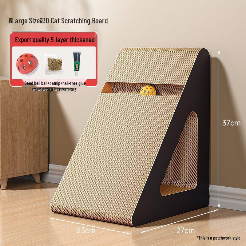 Вертикальная настенная когтеточка и лежанка для кошек - Прочная, не линяющая игрушка для самостоятельных развлечений и ухода за когтями.