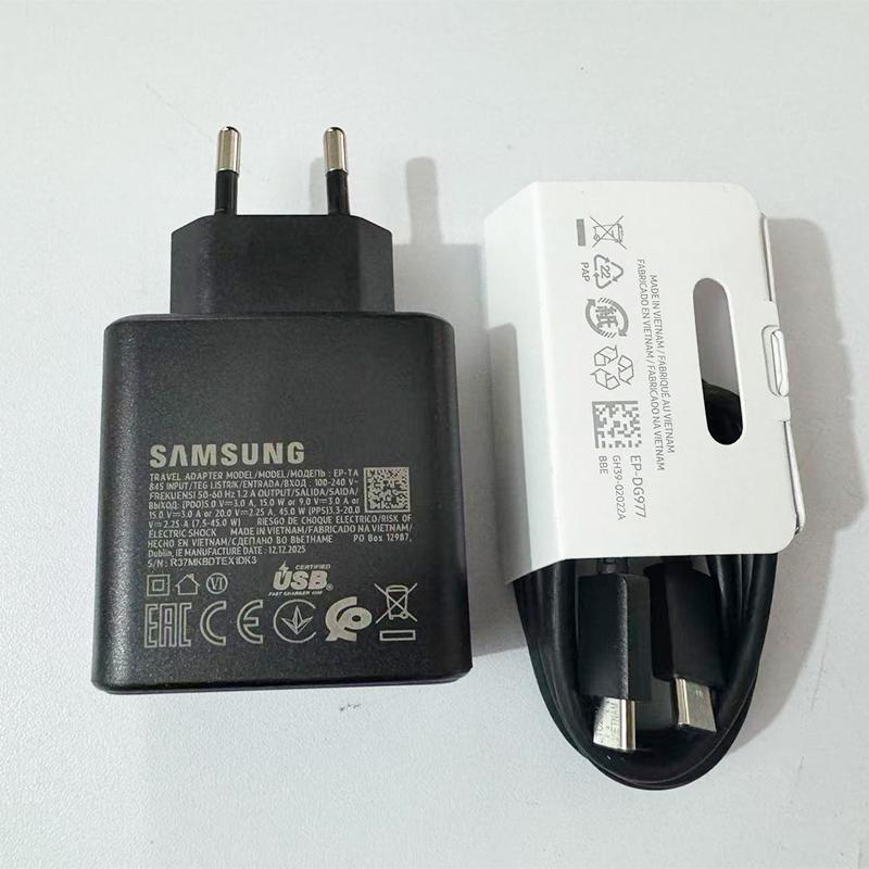Samsung 45w Super Fast Charger PD Adapter EU US Type C Cargador For Galaxy S26 S25 FE S24 Ultra S23 Plus A55 A56 M55 Tab S11 S10