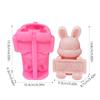 Candle Molds Bunny Silicone Mold with I Love You Reusable Realistic Rabbit Silicone Mold For Candle Making Family Kids